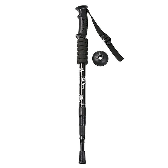 DPTALR Four-section Straight Shank Trekking Pole High-strength Cane Crutches Outdoor