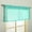 Turquoise-1, variant on Lanco Bliss Semi-Sheer Window Curtain Valance with Rod Pocket Top, Blue, 54 x 18"