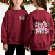 thumbnail image 1 of Cowsor Girls Sweatshirts Kids Cute Graphic Crewneck Pullover Tops Xmas Long Sleeve Holiday Shirts, 1 of 7