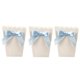 thumbnail image 1 of 12 cajas de palomitas de maíz blancas con lazo, con estampado de dulces, para decoración de fiestas de cumpleaños, baby showers, bodas y más (lazo azul), 1 of 5