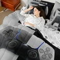 thumbnail image 4 of Manfei Grey Black Gamepad Bedding Sets Full Size, Game Console Bed in a Bag Full size, Modern Video Game Reversible Comforter Sets with Sheets, Super Cozy Room Decor, 7 Pieces, 4 of 7