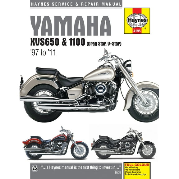 Yamaha XVS650/650A/650S (98-11) & 1100 Drag Star & V-Star (99-09) Haynes Repair Manual ^