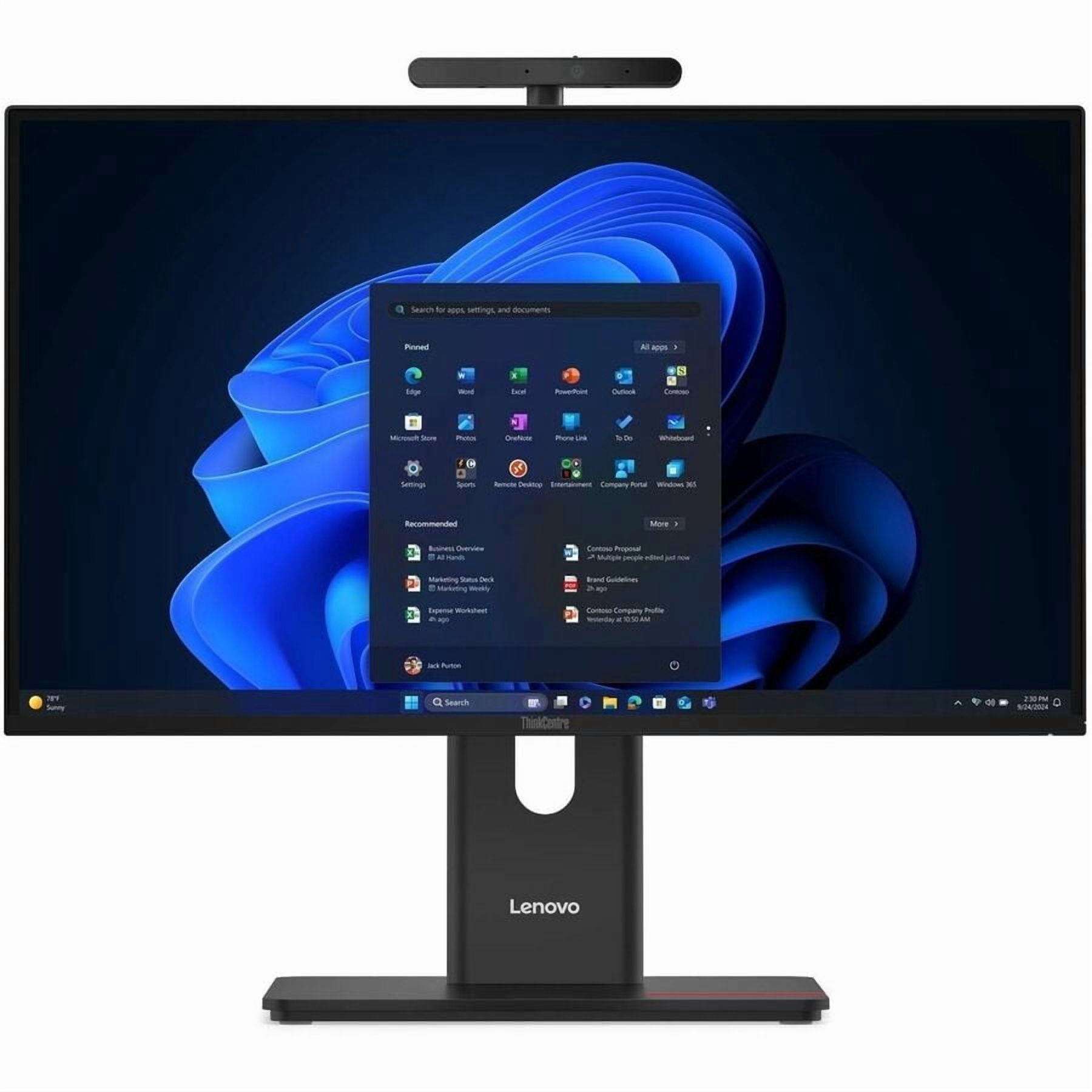 Lenovo ThinkCentre M90a Gen 6 13AT0004US All-in-One Computer - Intel Core Ultra 5 2nd Gen 225 - 16 GB - 512 GB SSD - 23.8" Full HD - Desktop - Black - Intel Q870 Chip - 1920 x 1080 - Windows 11 Pro...