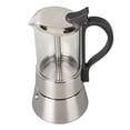 thumbnail image 4 of Moka Pot Premium Cristal Verre Top En Acier Inoxydable Espresso Moka Pot Classique Italienne Cafetière Pour 6 Tasses, 4 of 14