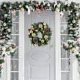 thumbnail image 2 of 13.7 Inch Artificial Christmas Wreath with Ball Ornaments, Frosted Holiday Decor with Pinecones and Berries for Front Door, Wall and Window, 2 of 5