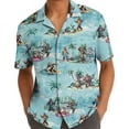thumbnail image 5 of Retro Hawaii Beach Bigfoot Hawaiian Shirt For Men Summer Vacation Mens Hawaiian Shirts Short Sleeve Button Down Shirt Men, 5 of 7