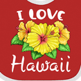 thumbnail image 4 of Inktastic I Love Hawaii Hibiscus Flowers Boys or Girls Baby Bib, 4 of 4