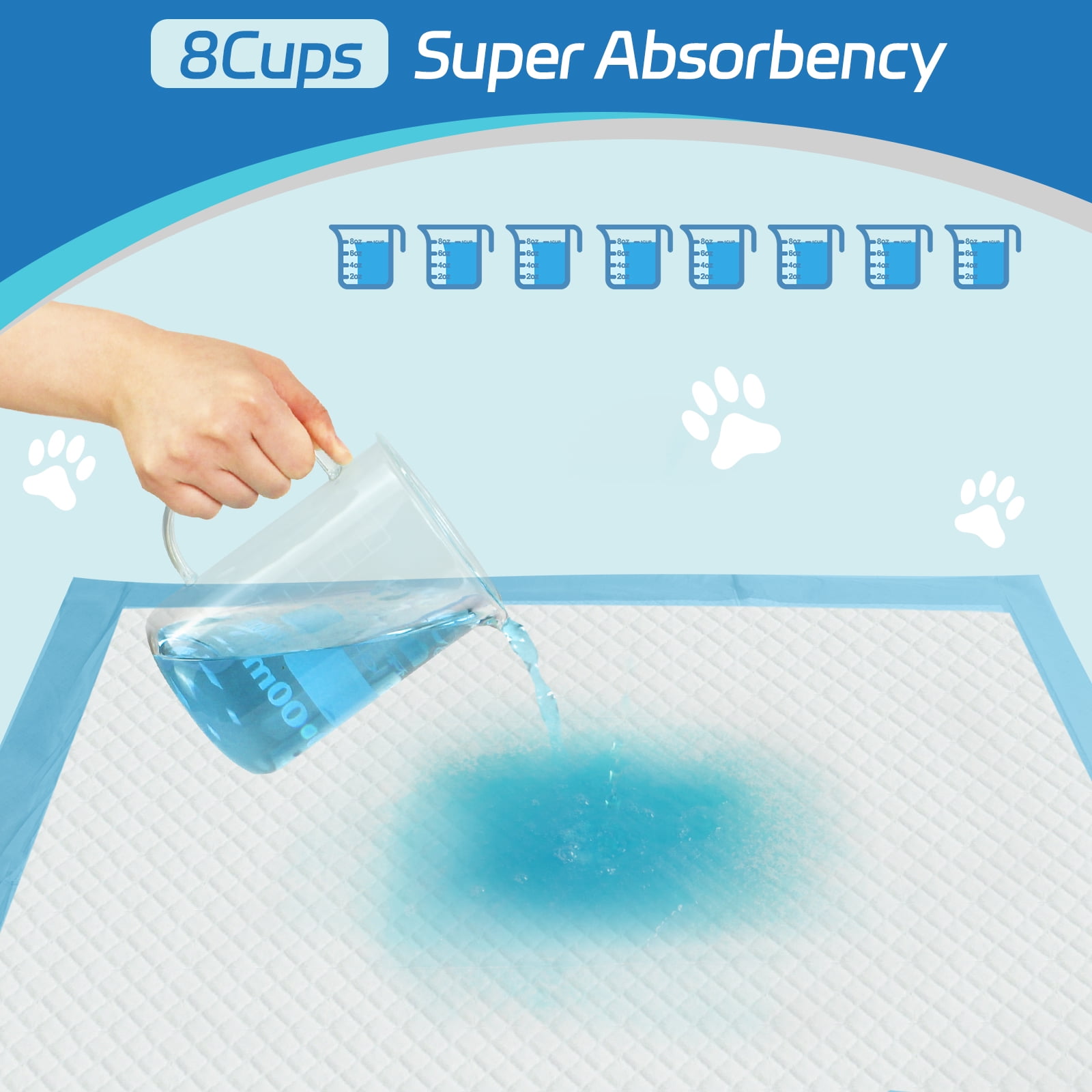 IMMCUTE Puppy Pads Extra Large,28’’X34’’,XL Dog Pee Pads,40Pack Potty Pads,Super Absorbent Puppy Training Pads,Leak-Proof Disposable Pee Pads for Dogs,6 Layers Protection Doggie Pads