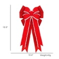 thumbnail image 2 of Christmas Bows Wreath Bow Christmas Tree Ornaments Bows for New Year Christmas Party Decoration Bow-knot Wall Hanging Pendants, 2 of 6
