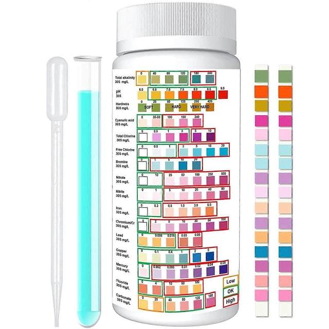 Water Testing Strips For Drinking Water- Epa Level Home Use, Water Test Strips With Lead, Mercury Wigslar
