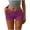 Purple, variant on Womens Fold Over Shorts Elastic Waist Workout Yoga Gym Mini Shorts Summer Casual Micro Bottoms Going Out Shorts