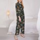 thumbnail image 3 of Balery Cigar Conjunto de Pijama con Estampado para Mujer, Conjunto de Dos Piezas con Manga Larga, Ropa de Dormir Suave con Bolsillos, Pijamas Cómodos-Medium, 3 of 7
