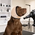 thumbnail image 5 of BingTong Dog Noise Cancelling Ear Wrap, Dog No Shake Ear Muffs Noise Protection Firework Thunder Vacuum, Comfortable Quiet Dogs Calming Hoodie, For Grooming Bathing & Swimming Beige, 5 of 5
