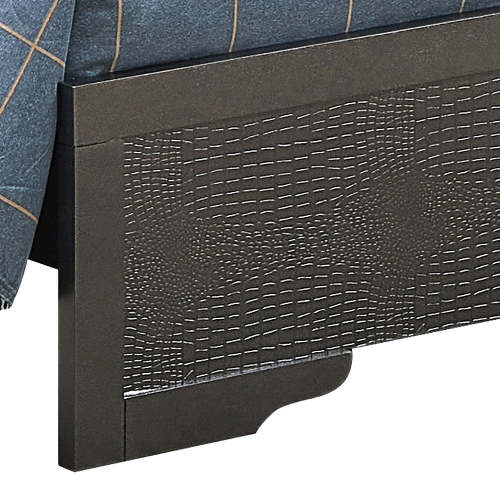 Glory Furniture Lorana Twin Bed in Metalic Black Color