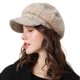thumbnail image 4 of Boina para mujer Gorra Newsboy Capucha francesa Clásico Otoño Primavera Invierno Sombrero Grueso Lana a cuadros Octágono Zhivalor 222367-3, 4 of 4