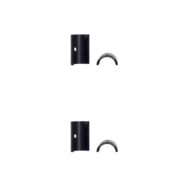 Eigraketly Adaptador reductor de vástago de cuña para manillar de bicicleta, 2 piezas, aleación de aluminio, espaciador de bicicleta de Negro 2piezas