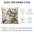 thumbnail image 5 of Nawypu  Easter Bunny Throw Pillow Cover,Rabbit Flowers Cushion Case Decoration for Sofa Couch, 5 of 5