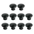 thumbnail image 1 of 10 pomos negros para gabinete, pomos redondos para aparador, pomos para cajones de cocina, pomos para puertas de armario de un solo orificio, tiradores para cajones y aparadores, 1 of 5