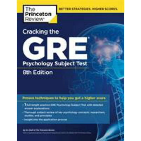 Pre-Owned Princeton Review: Cracking the GRE Psychology: Cracking the GRE Psychology Subject Test (Edition 8) (Paperback)