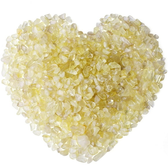 Piedras rodadas de cuarzo con cristales de citrino, 250 g, decoración del hogar