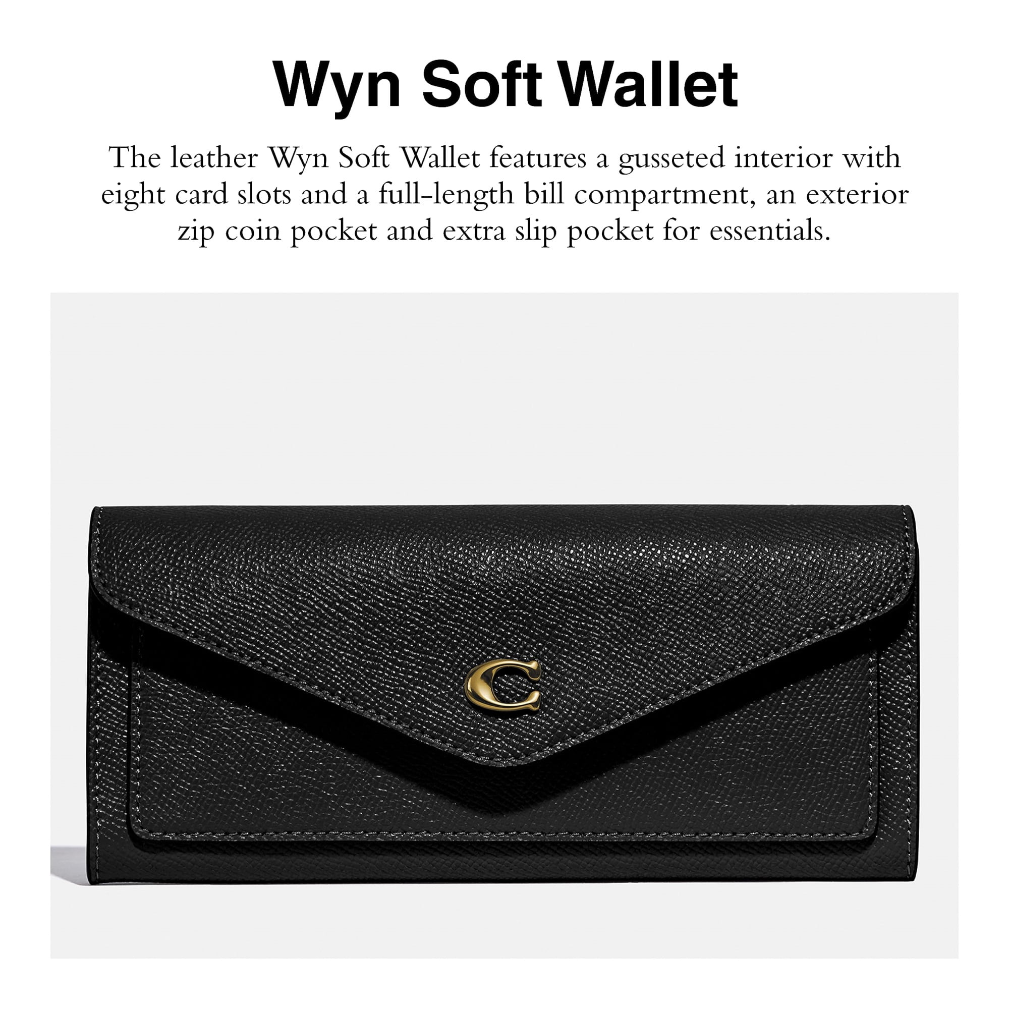 Soft Grain Leather Wallet W/logo