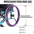 thumbnail image 2 of Silicone Wheelchair Push Rim Covers, 20/22/24inch 1 Pair Wheelchair Rear Wheel Push Ring Protective Cover, Non-slip Wear-Resistant Hand Push Cover, Cover for Improve Grip and Traction(Fluorescent gree, 2 of 7