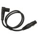thumbnail image 2 of Cable XLR a XLR Codo macho a hembra recto HiFi Sonido XLR Cable balanceado para micrófono Altavoz Mezclador 2.5ft, 2 of 10