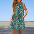 thumbnail image 6 of Gamivast Girls Dresses Size 10-12 Fashion Floral Print Midi Dress Loose Flowy Sleeveless Tank Dress Princess Dresses Vacation Casual Beach Dress 7Y Vestidos De Verano Para Niña, 6 of 8