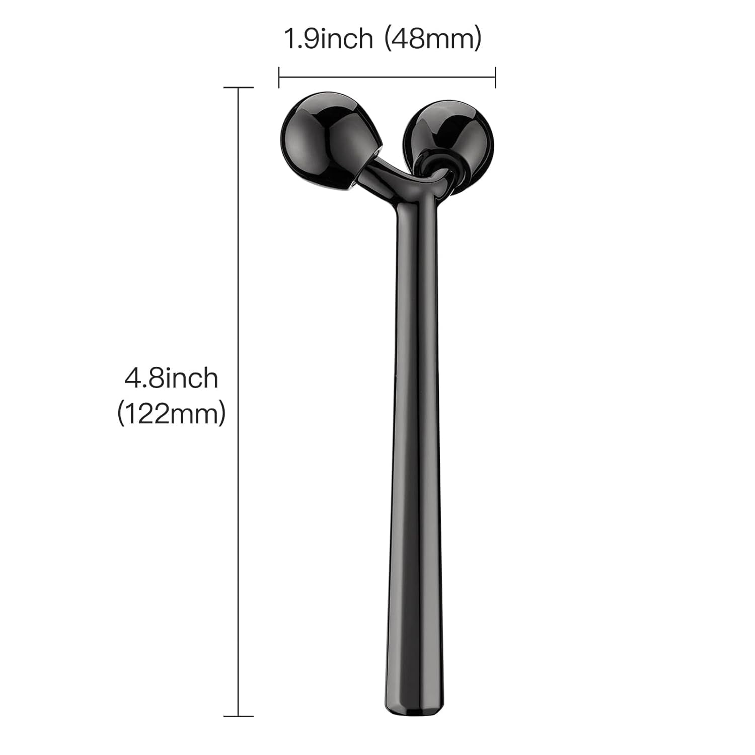 Face Roller, Facial Metal Massager, Massage Tool for face (Black)