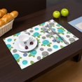 thumbnail image 2 of Placemat, Pioneer Flower Floral Print Pattern Place Mats Table Mat Set Of 2, PVC Washable Placemats for Party Kitchen Dining Decoration, 18x12 Inch, Fade Resistant, 2 of 6
