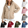 thumbnail image 2 of YUEHUA Kids Girls Oversized Full Zip Hoodie Fashion Casual Long Sleeve Sweatshirts Cute Jackets with Pockets 7-14 Years, 2 of 5