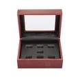 thumbnail image 1 of Solid Wood 7 Hole Championship Ring Display Box Exquisite Craftsmanship for Football, Basketball, Baseball, Hockey Rings, 1 of 7