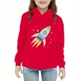 thumbnail image 2 of Piuwrlz Girl Winter Hoodies Kids Hood Sweatshirts Loose Hoodie Red Size 5 Years, 2 of 5