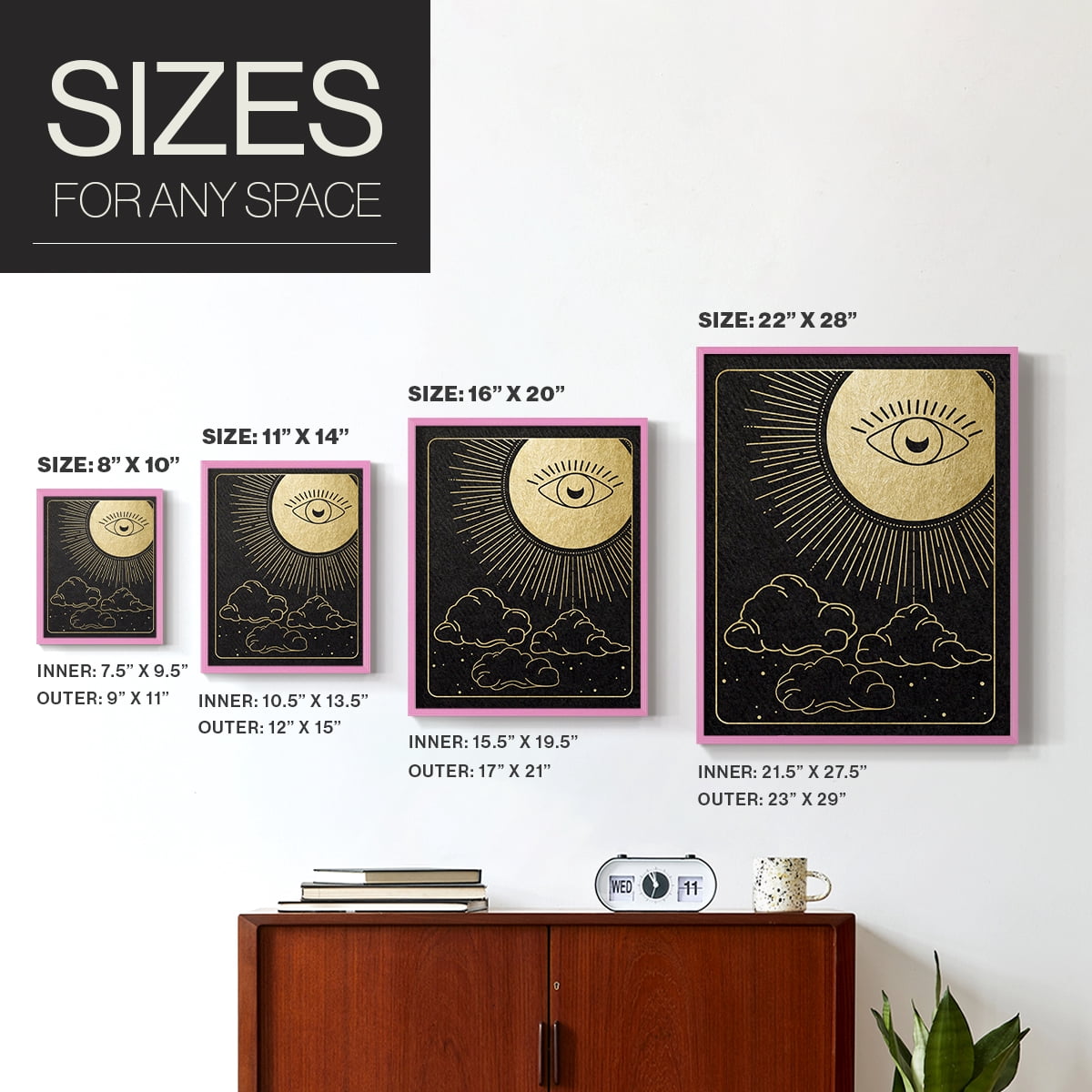 Celestial Eye in Paper Solid Wood 8 x 10 Framed Print
