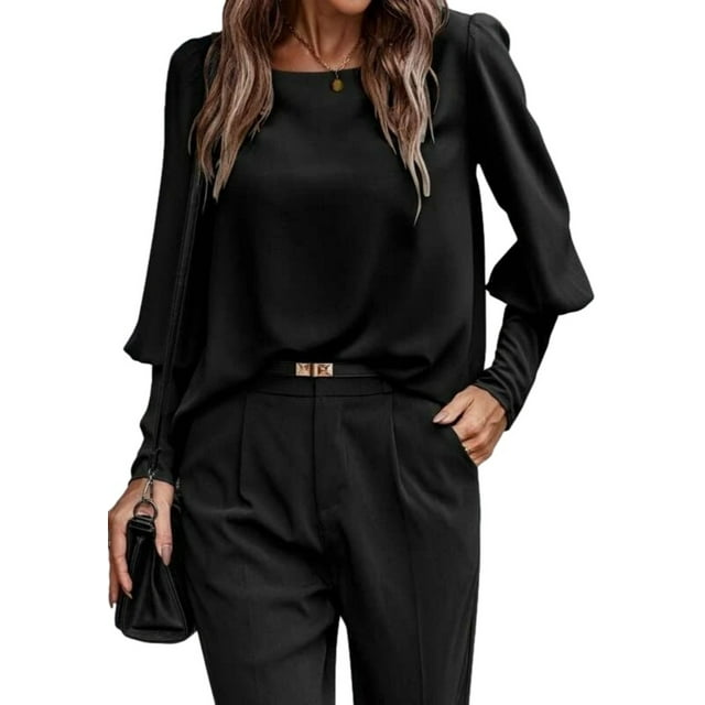 Camisas clásicas de manga larga para ir al trabajo, blusas casuales para mujer