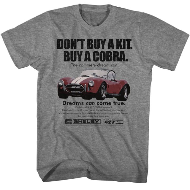 Carroll Shelby Motors Buy A Cobra Graphite Heather Adult T-Shirt