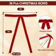 thumbnail image 2 of Pakyozj 36 Pcs Velvet Ribbon Bows for Christmas Tree – Clip-On Style, Pre-Tied Use | Perfect Xmas Ornaments for Garland, Wreath, Indoor & Outdoor Decor 5 x 7 Inches, 2 of 7