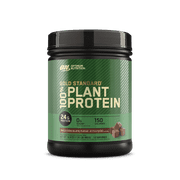 (2 pack) Optimum Nutrition, Gold Standard 100% Plant Protein Powder, Rich Chocolate Fudge 1lb Tub
