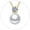 B Austrian Crystal Pearl in Yellow Gold, variant on MomentWish Moissanite Pearl Necklaces for Women,Simulated Diamond Necklace 925 Sterling Silver Christmas Anniversary Gifts for Her