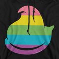 thumbnail image 2 of Rainbow Striped Easter Peep Adult Pull-Over Hoodie, Black, 5X-Large, 2 of 5