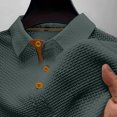 thumbnail image 3 of Polo Shirts for Men Silk Mesh Short Sleeve Moisture Wicking Performance Wrinkle-Resistant Business Casual Golf Shirt, 3 of 5