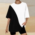 thumbnail image 2 of Camiseta Corta con Cuello Redondo Y Gota Del Hombro para las Mujeres, 2 of 4