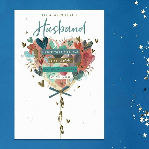 Birthday Card for Wonderful Husband – Heartfelt Message, Beautiful Design, Premium Cardstock – Perfect for Celebrating His Special Day