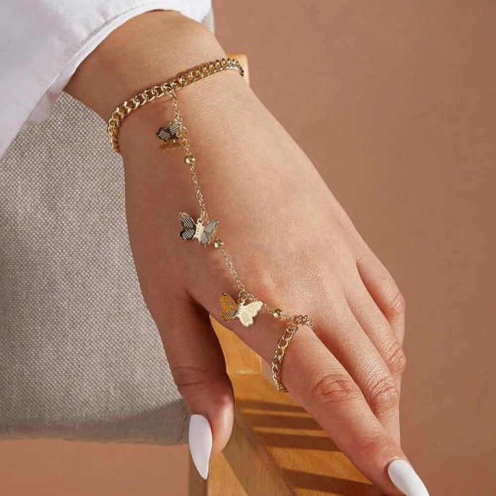 Buy Olbye Finger Ring Bracelet Gold Slave Bracelet Hand Chain Dainty Finger  Wrist Bracelet Everyday Jewelry for Women and Teen Girls at Amazon.in