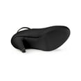 thumbnail image 6 of BLISSFUL STEP Valentine's Women' Shoes Round Toe Stiletto Heel Ankle Strap Pumps Black 6, 6 of 9