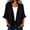 Black-#q002, variant on Denim Jacket for Women Ruffle Trim Open Front 3/4 Sleeve Lightweight Jean Cardigan Casual Loose Layering Outerwear Vintage Fall Outerwear,Black S