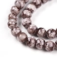 thumbnail image 3 of 20Strand Baking Painted Glass Beads Strands Round Coconut Brown 6~6.5mm Hole: 1mm about 145~169pcs/strand 31.10~35.83 inch(79~91cm), 3 of 4