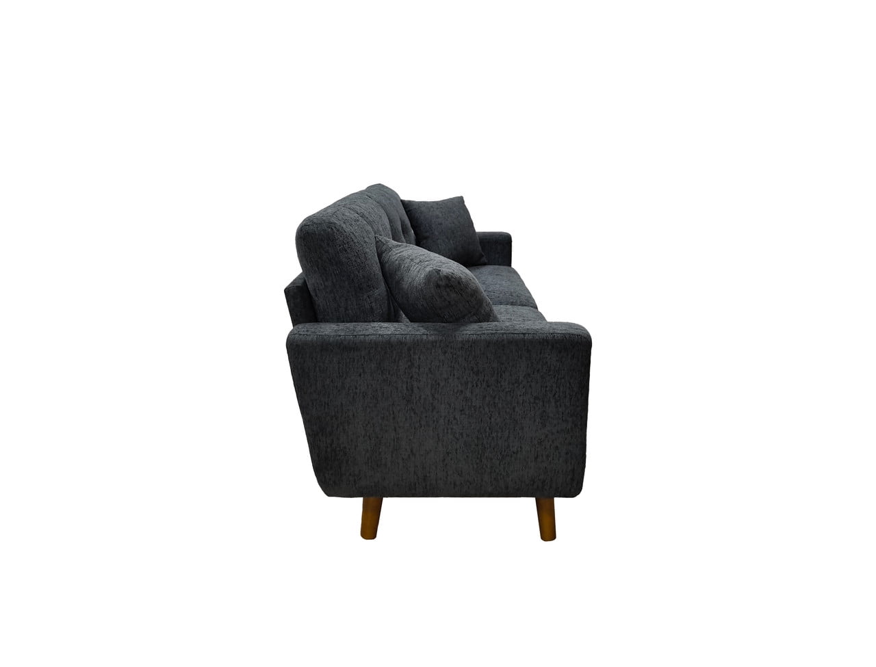 Timbernest 67.7" Loveseat Sofa, Mid-Century Loveseat Couch with Wooden Legs, Blue Gray Tufted Upholstery