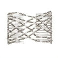 thumbnail image 2 of 2pcs Fashion Magic Beaded Elasticity Double Hair Comb Clip Stretchy Women Hair Accessories, 2 of 2