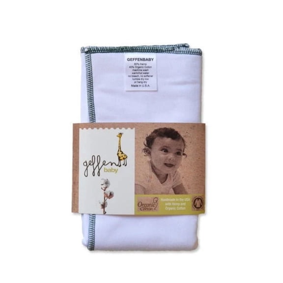 Geffen Baby Cloth Prefold Diaper | Super Absorbent Hemp Organic Cotton Fleece - Green